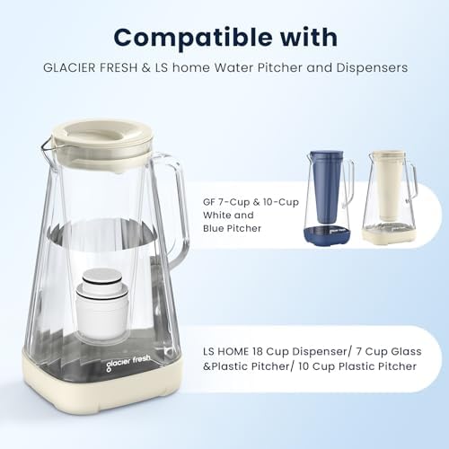GLACIER FRESH 3X Flow Water Pitcher Filter Compatible with LS Home, 1-Pack - Image 2