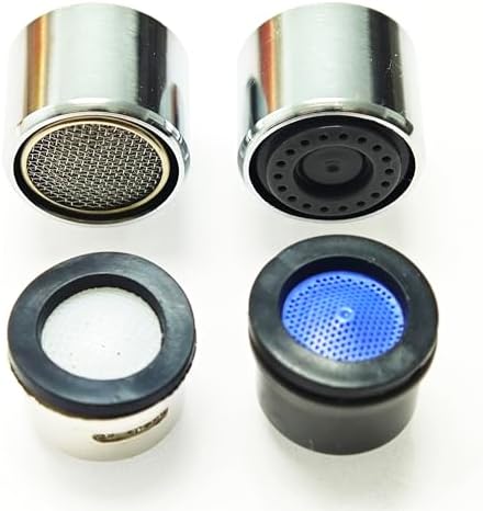 Faucet Aerator Female Thread 55/64-27UNS, Chrome Brass Shell Kitchen Sink Aerator and Bathroom Sink Filter with Gasket for Kitchen and Bathroom(4Pcs) - Image 6