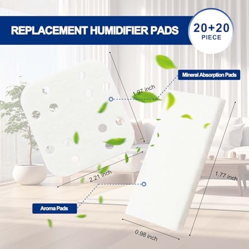 40 Pack Humidifier Replacement Filters and Aroma Pads for LEVOIT, Compatible with LV600HH LV600S OasisMist450S OasisMist600S, Capture Fine Particles to Improve Humidification Efficiency, White - Image 4