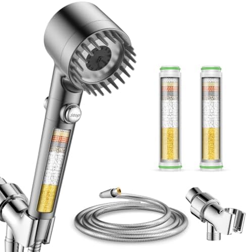 Filtered Shower Head with Handheld 2PCS Filters ShowerHead by Fitespot