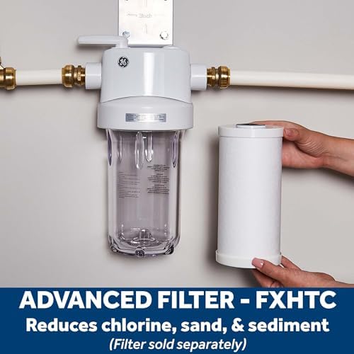 GE Whole House Water Filtration System, Reduces Sediment, Rust & More, Install Kit & Accessories Included, Replace Filters (FXHTC, FXHSC) Every 3 Months, GXWH40L - Image 2