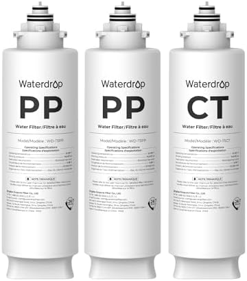 Waterdrop 2TSPP TSCT Undersink Replacement Water Filter for TSU & TSU-WB by Waterdrop