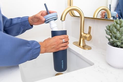 LifeStraw Go Series Tumbler – Double Wall Insulated Stainless Steel Water Filter, Laguna Teal, Designed for Everyday Use, Removes Bacteria, Parasites, Microplastics, and Improves Taste - Image 5