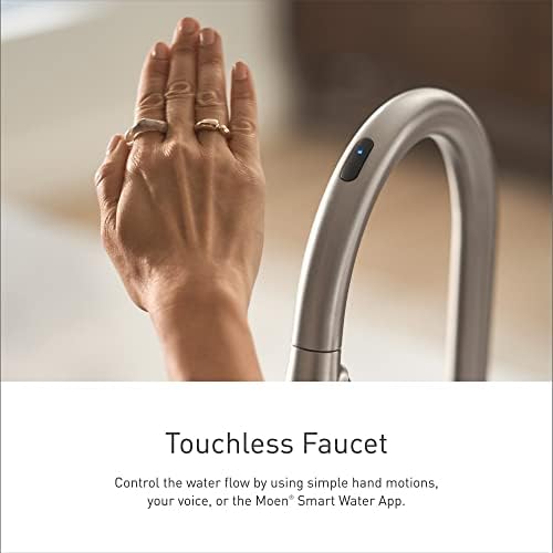Moen 7565EVBLS Align Smart Faucet Touchless Pull Down Sprayer Kitchen Faucet with Voice Control and Power Boost, Spot Resist Black Stainless - Image 2