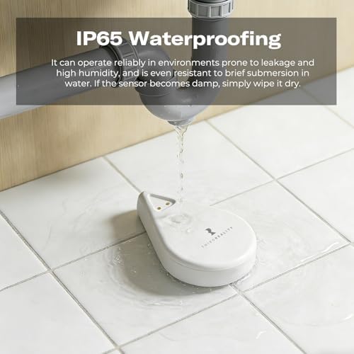 THIRDREALITY Smart Water Leak Sensor KM1, Matter Over WiFi, 1 KM1-controller with 100dB Alarm & 3 Water Detectors, 3-Year Battery Life, No Batteries, Work with Apple Home, Alexa, Home Assistant, Homey - Image 6