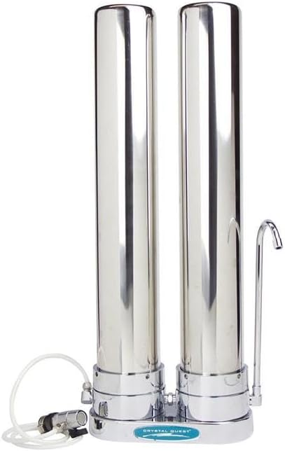 Crystal Quest - 80,000 Gallon Countertop Water Filter System | Smart + Carbon Block | Double by CrystalQuest