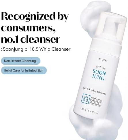 ETUDE SoonJung pH 6.5 Whip Cleanser & 2x Barrier Repair Cream Skincare Set - Image 2