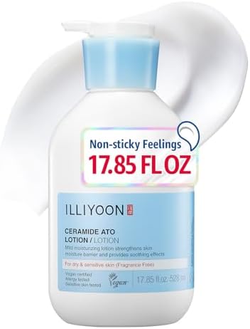ILLIYOON Ceramide Ato Lotion 528ml(17.85oz) | Daily Moisturizing Lotion for All Skin Types | Deep Moisturizing and Soothing Effect | Korean Skin Care by ILLIYOON