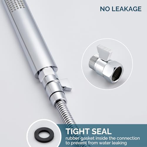 Angle Simple Shower Shut Off Valve, Water Flow Pressure Restrictor, Chrome - Image 6