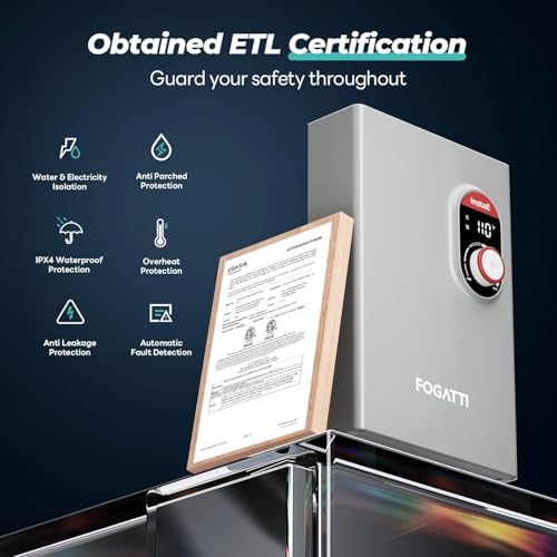 Fogatti Tankless Water Heater Electric 18kw 240V Max 4.4GPM Whole House ETL - Image 4