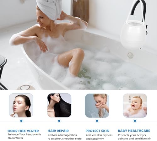 Bath Filter For Tub, Bathtub Water Filter, Bath Water Filter for Tub Faucet Reduce Heavy Metal, Chlorine, Hard Water Softener for Healthier Skin,Body, Hair, BPA-Free|5000 Gallons - Image 3