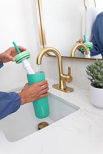 LifeStraw Go Series Tumbler – Double Wall Insulated Stainless Steel Water Filter, Cactus Green, Designed for Everyday Use, Removes Bacteria, Parasites, Microplastics, and Improves Taste - Image 4