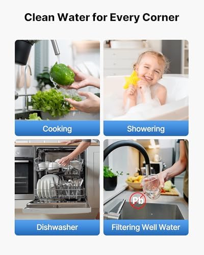 VEVOR Whole House Water Filter System, 3-Stage | Sediment, KDF, CTO | 4.5" x 20" Home Water Purifier Filter Reduce Heavy Metal, Lead, Mercury, Chlorine, Bad Taste, Odor, Rust - Image 6
