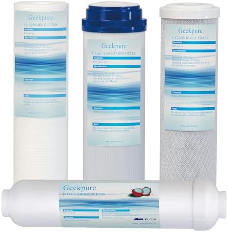 Geekpure Universal Compatible Reverse Osmosis Filter Replacement Set -2.5 x 10 Inch -Pack of 6 - Image 3