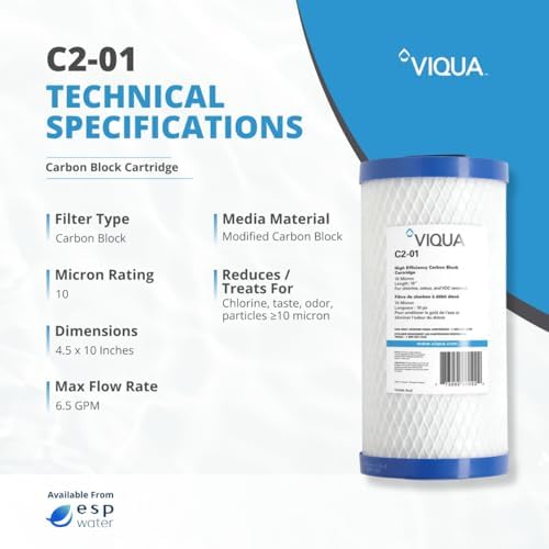 Viqua C2-01 Carbon Block Water Filter Cartridge, 10x4.5 Inch - Image 6