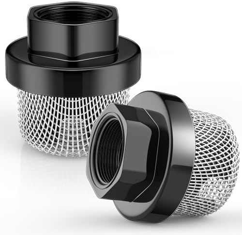 Nuanchu 2 Pcs 3/4 Inch Garden Hose Inlet Strainer, Stainless Steel Mesh Strainer, 235004 Garden Hose Screen Filter, Airless Sprayer Paint Sprayer Parts for Sprayers Filters by Nuanchu