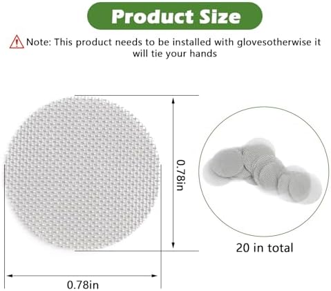 PLUMBING PACK OF 20 FAUCET AERATOR SCREENS Stainless Steel 13/16" O.D. - Image 2