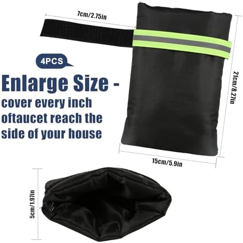 4Pack Outdoor Faucet Covers for Winter Freeze Protection - Image 5