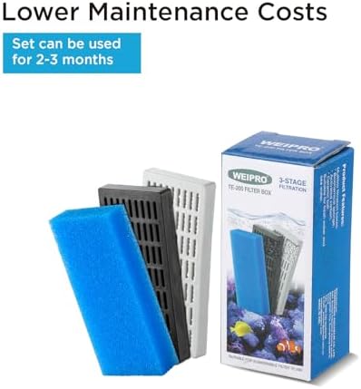 Replacement Cartridge for Fish Tank Filter TE-200 with Aquarium Filter Foam, Active Carbon and Ceramic Ring(TE200-S) - Image 5