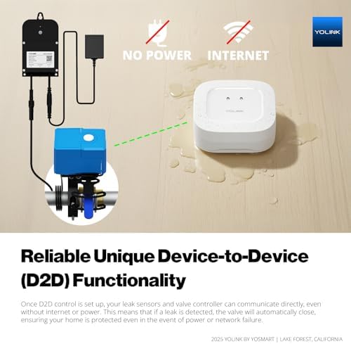 YoLink Water Shutoff Kit: Controller + Bulldog + 3-Pack Sensors + Hub - Image 2