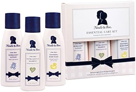 Noodle & Boo Essential Care 3 Piece Kit Super Soft Baby Lotion, Extra Gentle Shampoo and Soothing Body Wash, 2 Oz of each by Unknown