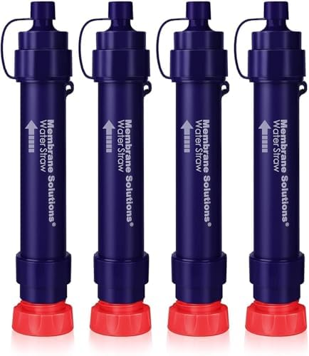 Membrane Solutions S2 Detachable Water Filter Straw, 4-Pack by MembraneSolutions