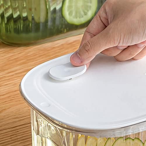 3.5L/0.92Gal Drink Dispenser for Fridge, PET Material Water Dispenser for Fridge, Fridge Water Dispenser Suitable for Family Kitchen Parties and Other Occasions 27.5 * 14cm (Not Glass) - Image 5