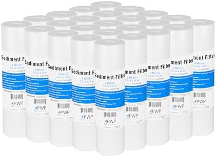 Sediment Melt Blown Water Filter Cartridge Standard 2.5x10" 5 Micron 25 Pack by ProWaterParts