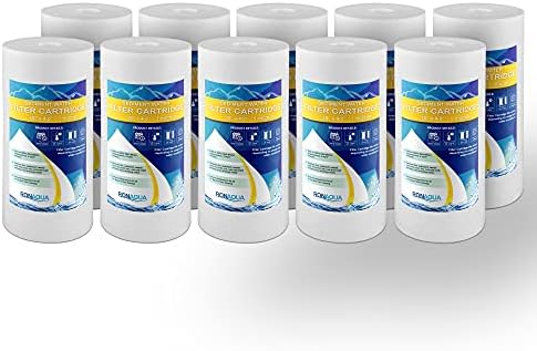 Ronaqua 10 x 4.5 Inch Big Sediment Water Filter Cartridge 1 Micron 10 Pack by Ronaqua