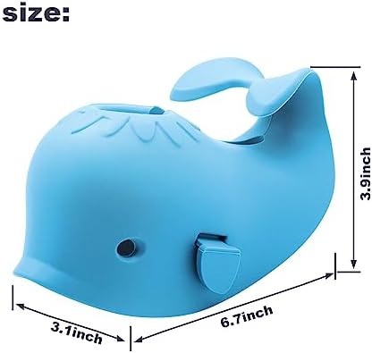 Baby Bathtub Faucet Cover, Faucet Cover Baby Bathtub Spout Cover, Bath Spout Protective Cover, Bathtub Safety Spout Guard, Baby Safety Protection Silicone Kit, Blue Whale Protector - Image 3