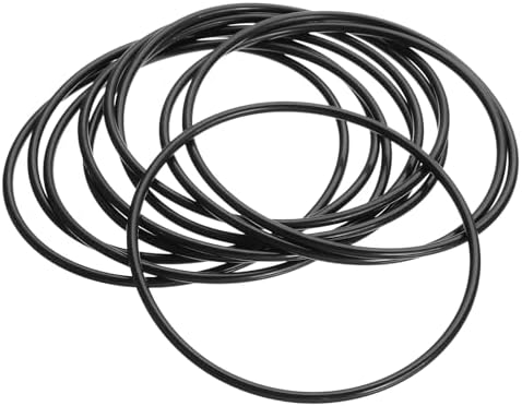PATIKIL Silicone O Rings, 10 Pcs 3.7" OD 3.5" ID 0.12" Width Sealing O Ring Gasket Washers for Bathroom Sink Compressor Valves Pipe Hose Repair, Black (95x88.8x3.1mm) by PATIKIL