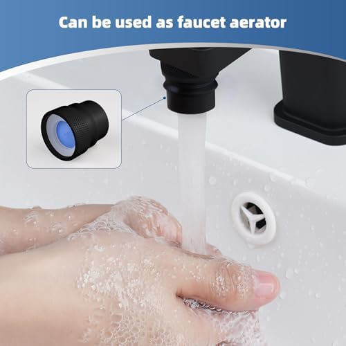 2PCS Portable Dishwasher Faucet Adapter, Metal Made, Matte Black - Image 3