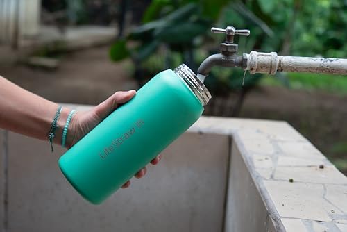 LifeStraw Go Series Insulated Steel Water Filter Bottle, 1 L, Cactus Green - Image 5