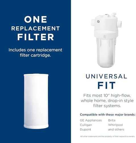 GE FXHTC Whole House Water Filter | Replacement for Water Filtration System | NSF Certified: Reduces Chlorine, Sediment, Rust & Other Impurities | Replace Every 3 Months for Best Results | 1 Filter - Image 3