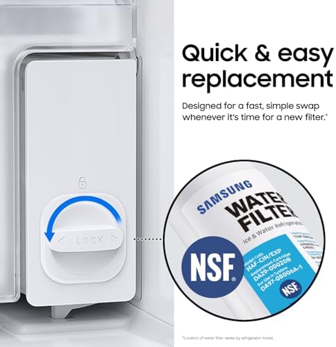 SAMSUNG Genuine Filter for Refrigerator Water and Ice, Carbon Block Filtration for Clean, Clear Drinking Water, 6-Month Life, HAF-CIN/EXP, 1 Pack - Image 4