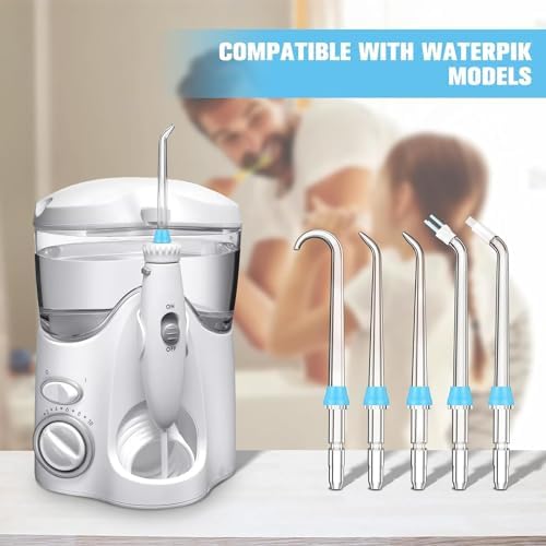 Replacement Tips for Waterpik Water Flosser,Replacement Classic Jet Tips Compatible with Waterpik Oral Irrigator,Replacement Brush Heads for Water pik,8 Pcs Replacement Parts for Water pik - Image 2