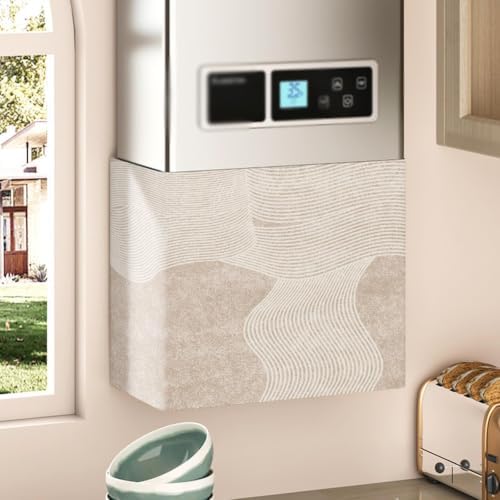 Soft Linen Boiler Pipe Shielding Cover for Kitchen & Bathroom Decor by Unknown