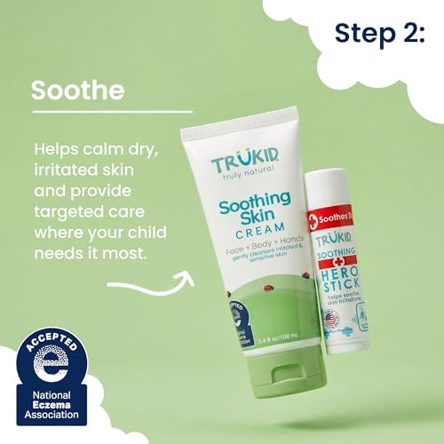 TruKid Bath Baby Essentials, Kids Skincare Set, Toddler Bubble Bath, Fragrance-Free Wash Lotion Sunscreen and Body Wipes, Baby Shower Gift Set - Image 4