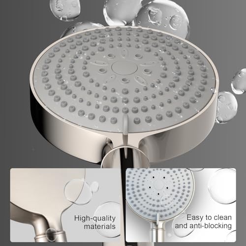 OFFO Handheld Shower Head with Filter, 20 Stage Shower Head with Filters for Hard Water, 6 Modes High Pressure Shower Head to Remove Chlorine, Brushed Nickel - Image 6