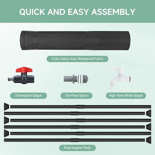 Collapsible Rain Barrel Water Storage Containers 53 Gallon - Image 5