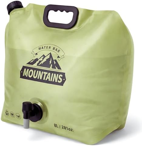 Camping Water Container 2.1 Gallon Collapsible Water Jug with Spout - Reusable Plastic Flasks, Foldable Empty Gallon Jug for Water Storage, Water Bag for Outdoor Hiking Emergency Prep -1 Pack by CoreMuseOutdoor
