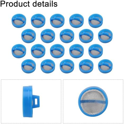 20 Pack Stainless Steel Mesh Washer Water Inlet Valve Filter Screen Kit, 20mm X 6mm Replacement Parts For Most Washing Machine Brands To Prevent Sediment And Clogs, Blue - Image 4