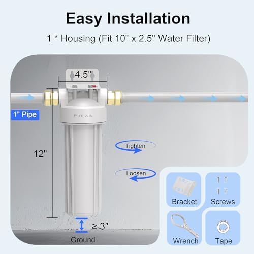 PFW10 Whole House Water Filter Housing, Fits 10” x 2.5” Big Filters - Image 5