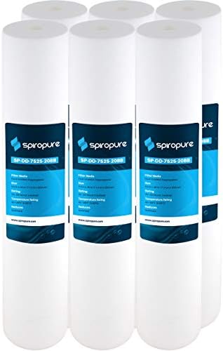 SpiroPure SP-DD-7525-20BB 20x4.5 Sediment Water Filter DGD-7525-20 (6 Pack) by SpiroPure