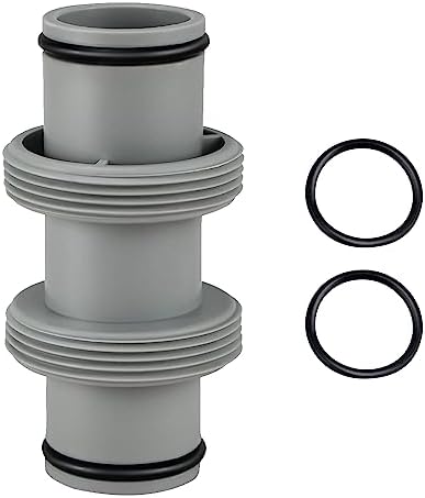 Hose Adapter and Filter Pump Hose Connector, T-Connector 1.5 in to 1.5 in Pool Hose Connector (1.5 in to 1.5 in, 2 Heads) by TeckeeTom
