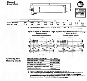 Dow FilmTec, TW30-1812-50HR 50 gpd TFC High Rejection Membrane for Undersink Reverse Osmosis (RO) System (Replaces Model TW30-1812-50) - Image 6