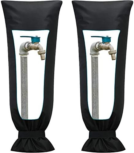 Frienda 2 Pcs Outdoor Faucet Cover for Winter Freeze Protection Large,Black by Frienda