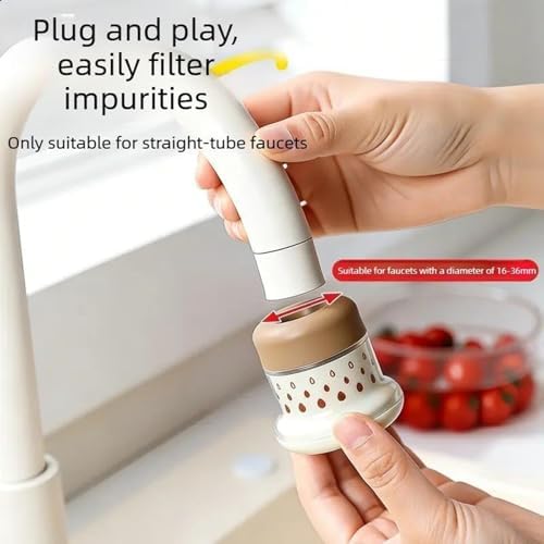 Mini Faucet Water Filter- Multi-Layer Filtration & Splash-Proof Kitchen Purifier, Splash-Proof Softener Parts, Detachable Leak-Proof F́aucet Mount Purifier for Kitchen Bathroom Home (2pcs-2) - Image 7