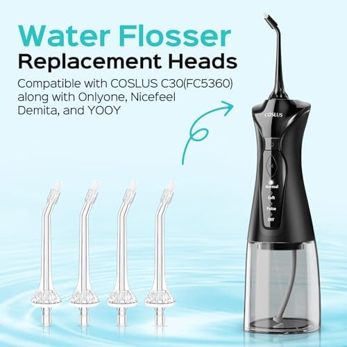 ​COSLUS Water Flosser Pick For Teeth Tip Orthodontic Jet Tip 4 Pcs - Image 2
