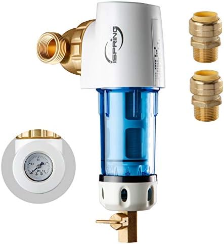 iSpring WSP50GR Spin Down Sediment Filter, 2 Push-Fit Fittings, 50 Micron by iSpring